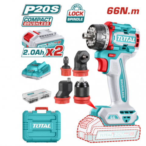 20V 充電式多用途電鑽 66牛頓 -雙2.0Ah組套 - X206686
