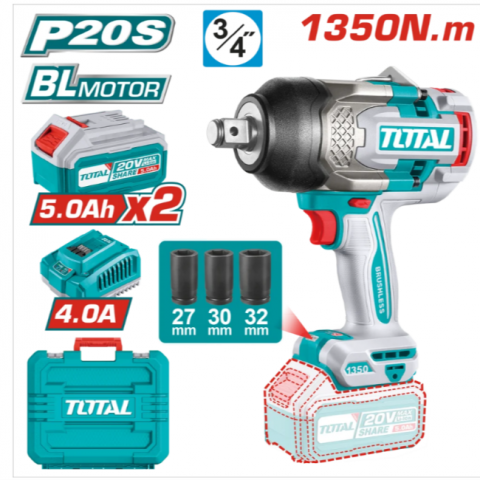 20V 鋰電無刷 6分衝擊板手 1350NM - XI20135