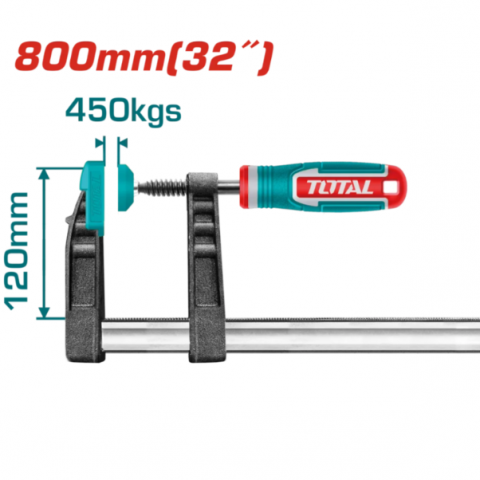 F型木工夾 120x800mm - Y321204